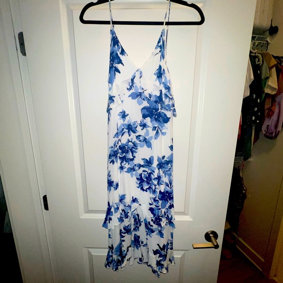 blue floral dress pretty little thing Stargazing Mini Dress Blue Floral